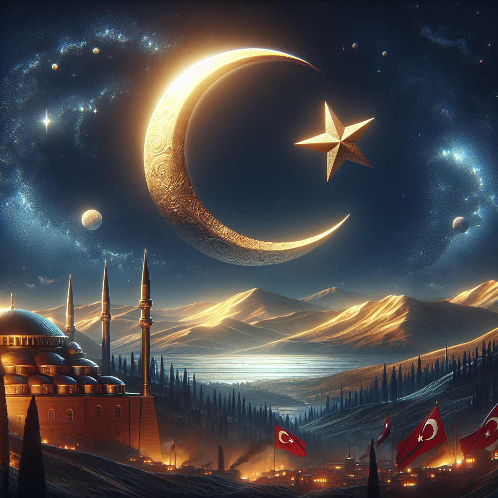 Türk Bayrağındaki Ay ve Yıldız Nereden Geliyor ? İşte Şanlı Türk Bayrağımızın Tarihi realistic style.