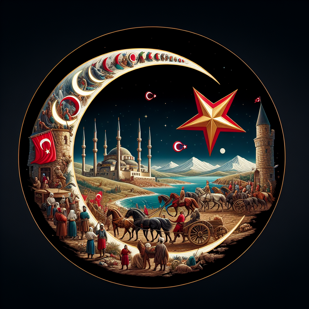 Türk Bayrağındaki Ay ve Yıldız Nereden Geliyor ? İşte Şanlı Türk Bayrağımızın Tarihi realistic style.