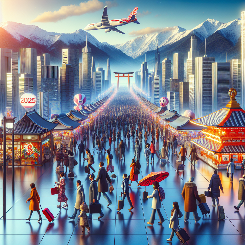 Yeni Yılda 2025'de beklenen Turizm Rakamları realistic style.