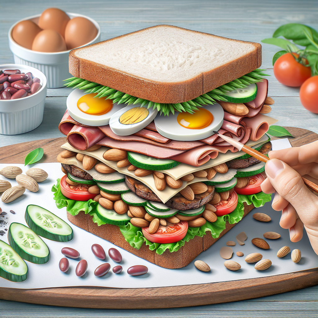 Doğru Sandviç Nasıl Olmalı ? Protein bombası bir tarif! realistic style.