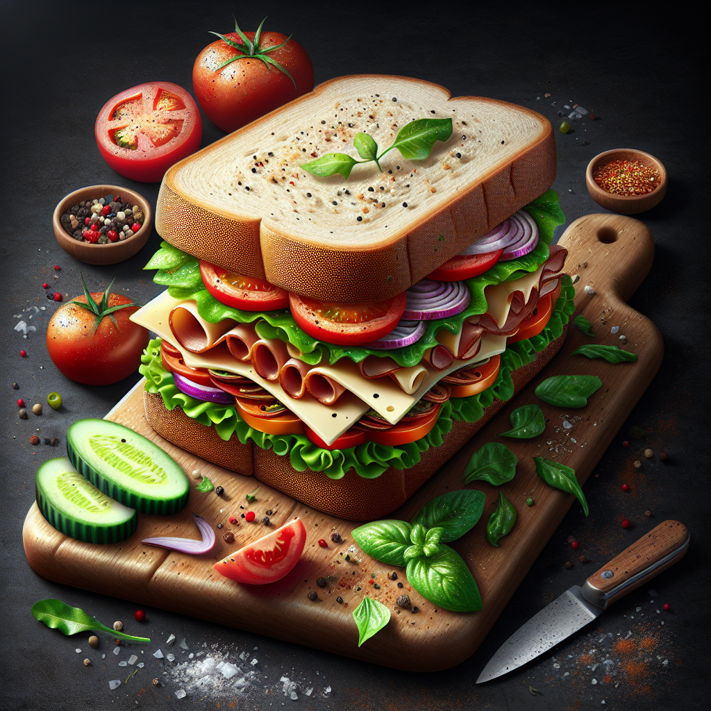 Doğru Sandviç Nasıl Olmalı ? Protein bombası bir tarif! realistic style.