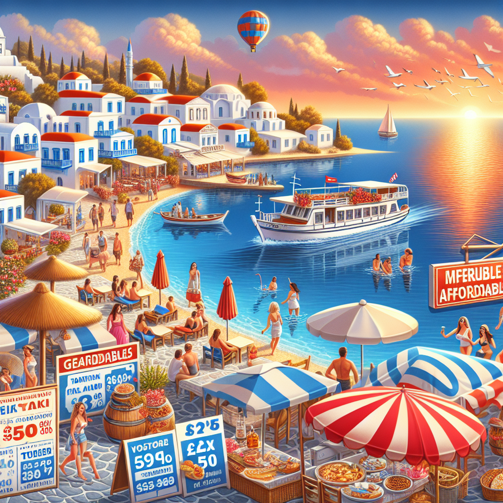Yunan adaları tatilinin Türkiye'den ucuz olması realistic style