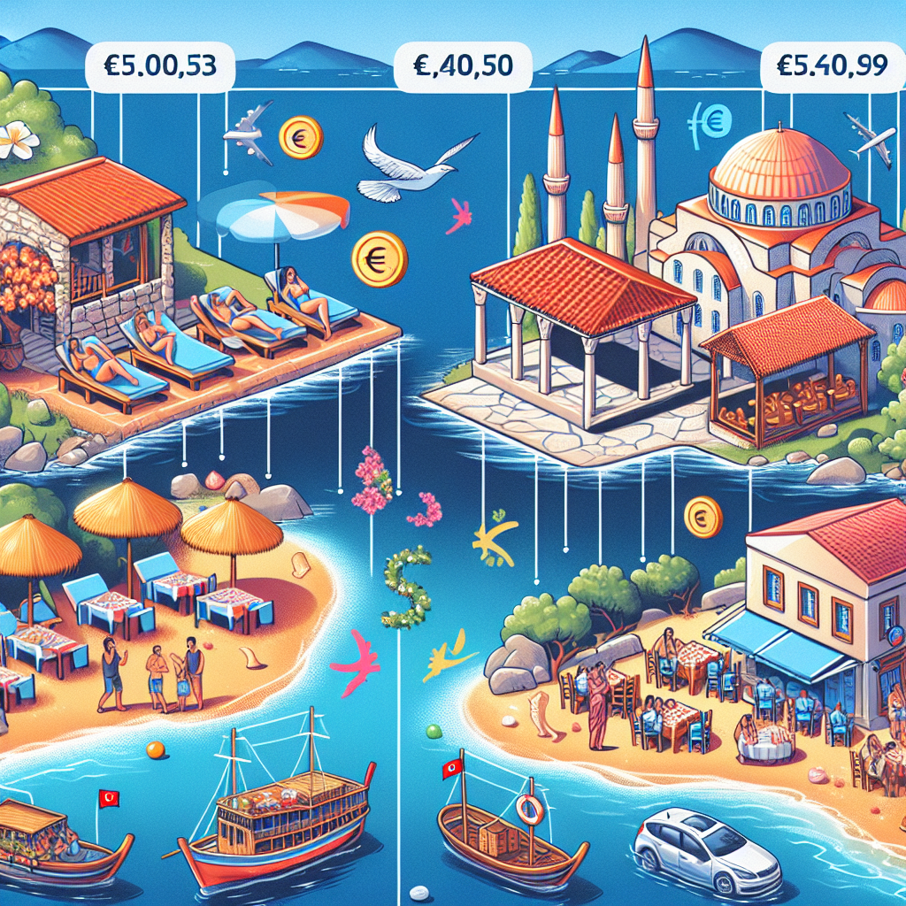 Yunan adaları tatilinin Türkiye'den ucuz olması realistic style