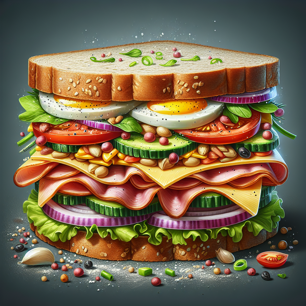Doğru Sandviç Nasıl Olmalı ? Protein bombası bir tarif! realistic style.