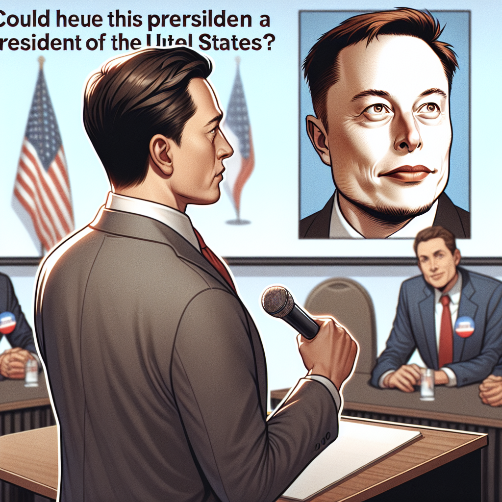 Yeni Parti Kuran Elon Musk ABD ye Başkan Olabilir mi ? realistic style