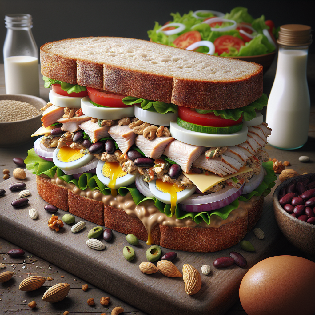 Doğru Sandviç Nasıl Olmalı ? Protein bombası bir tarif! realistic style.