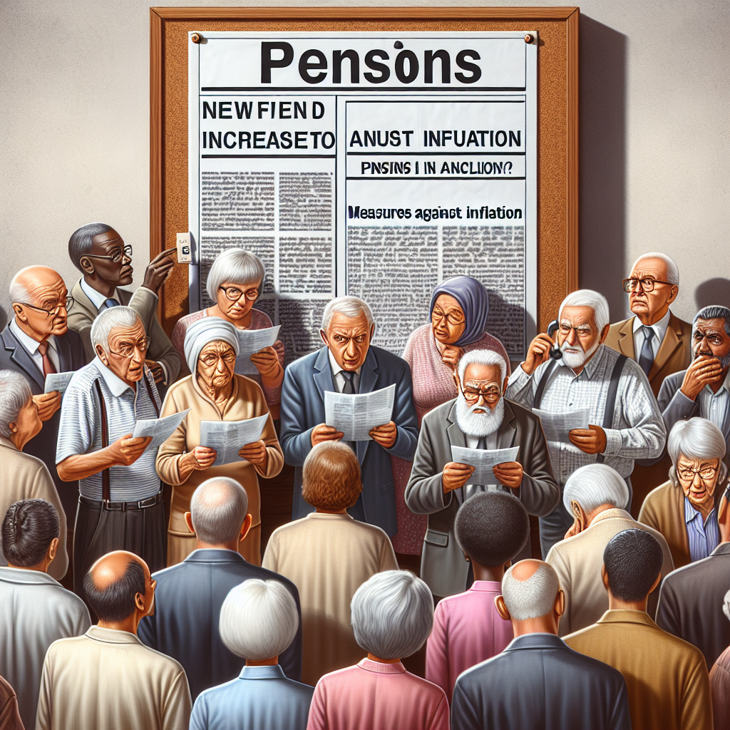 Emekli Maaşlarına Yeni Zam Bekleniyor. Enflasyon Karşı Yeni Önemler. realistic style.