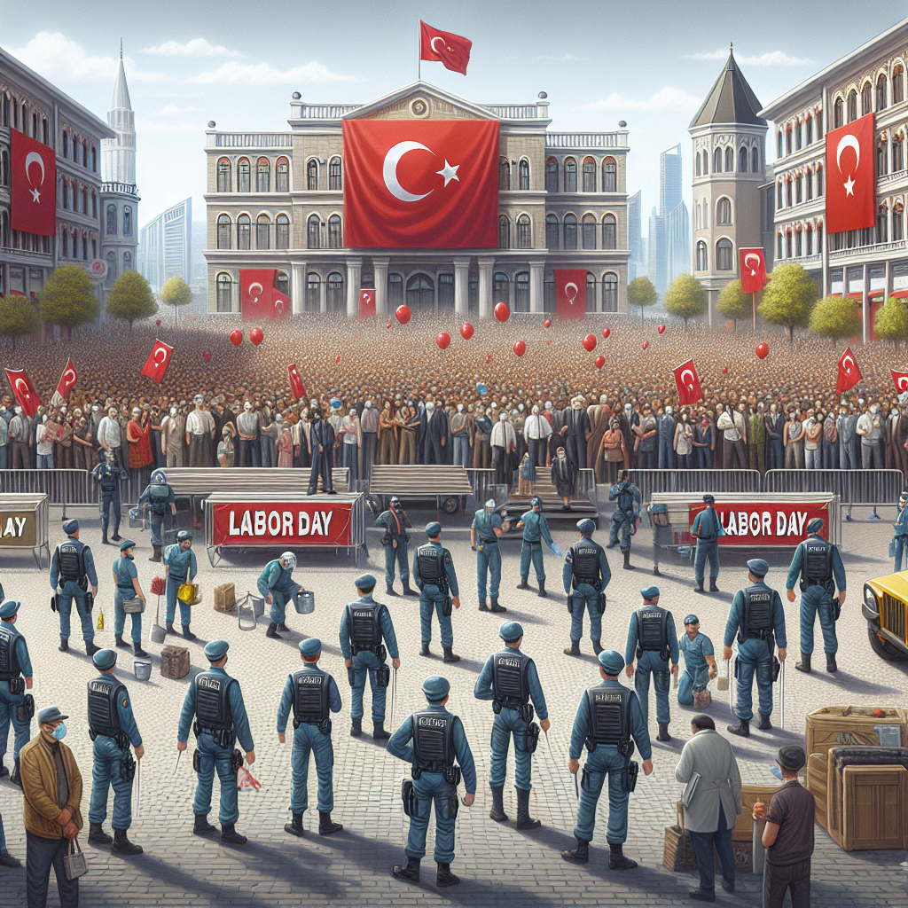 Türkiye'de İşçi Bayramı 1 Mayıs Kutlanacak mı ? İmamoğlu İçerde, güvenlik önemleri bekleniyor realistic style.