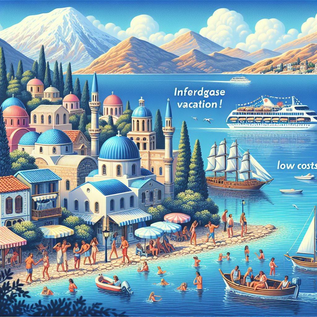 Yunan adaları tatilinin Türkiye'den ucuz olması realistic style