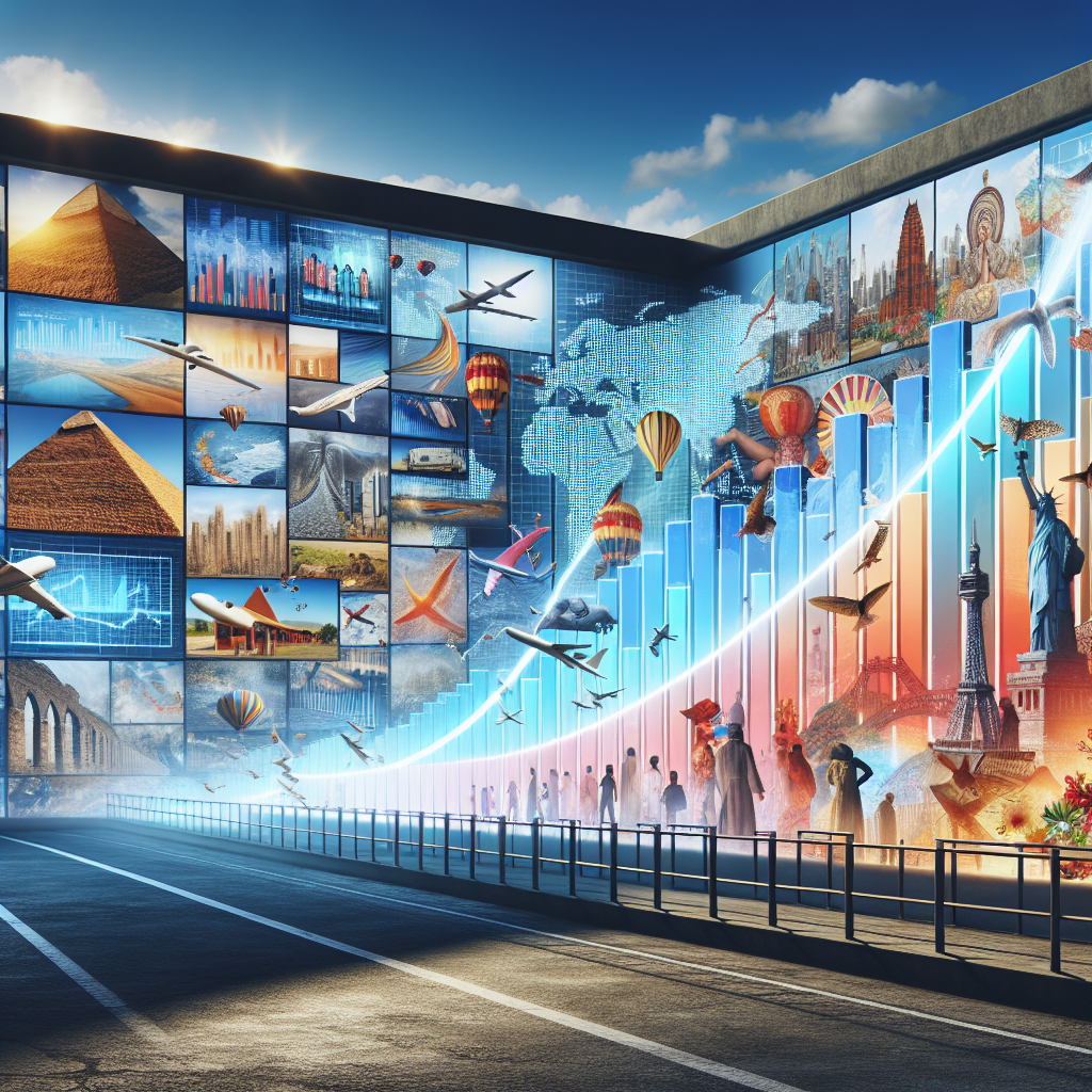 Yeni Yılda 2025'de beklenen Turizm Rakamları realistic style.