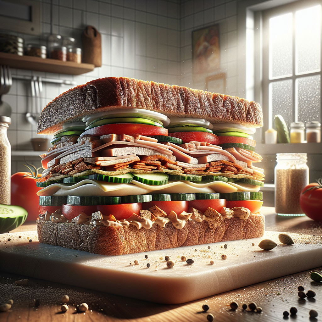 Doğru Sandviç Nasıl Olmalı ? Protein bombası bir tarif! realistic style.