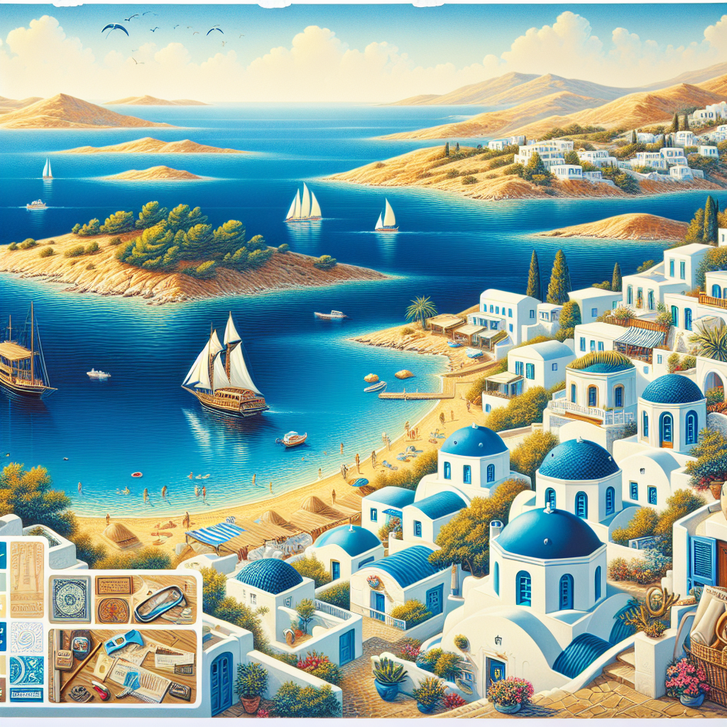Yunan adaları tatilinin Türkiye'den ucuz olması realistic style