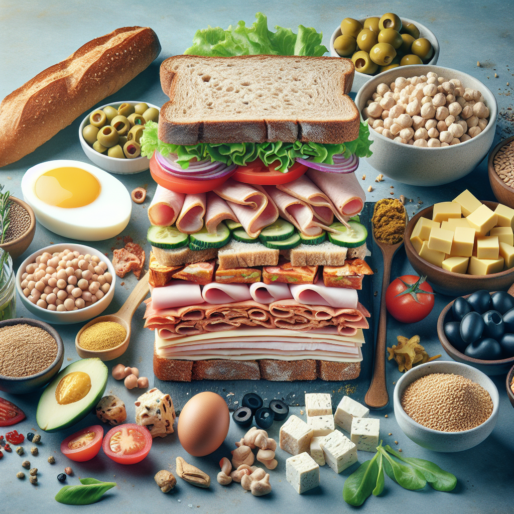 Doğru Sandviç Nasıl Olmalı ? Protein bombası bir tarif! realistic style.