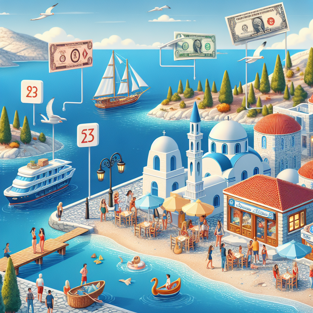 Yunan adaları tatilinin Türkiye'den ucuz olması realistic style