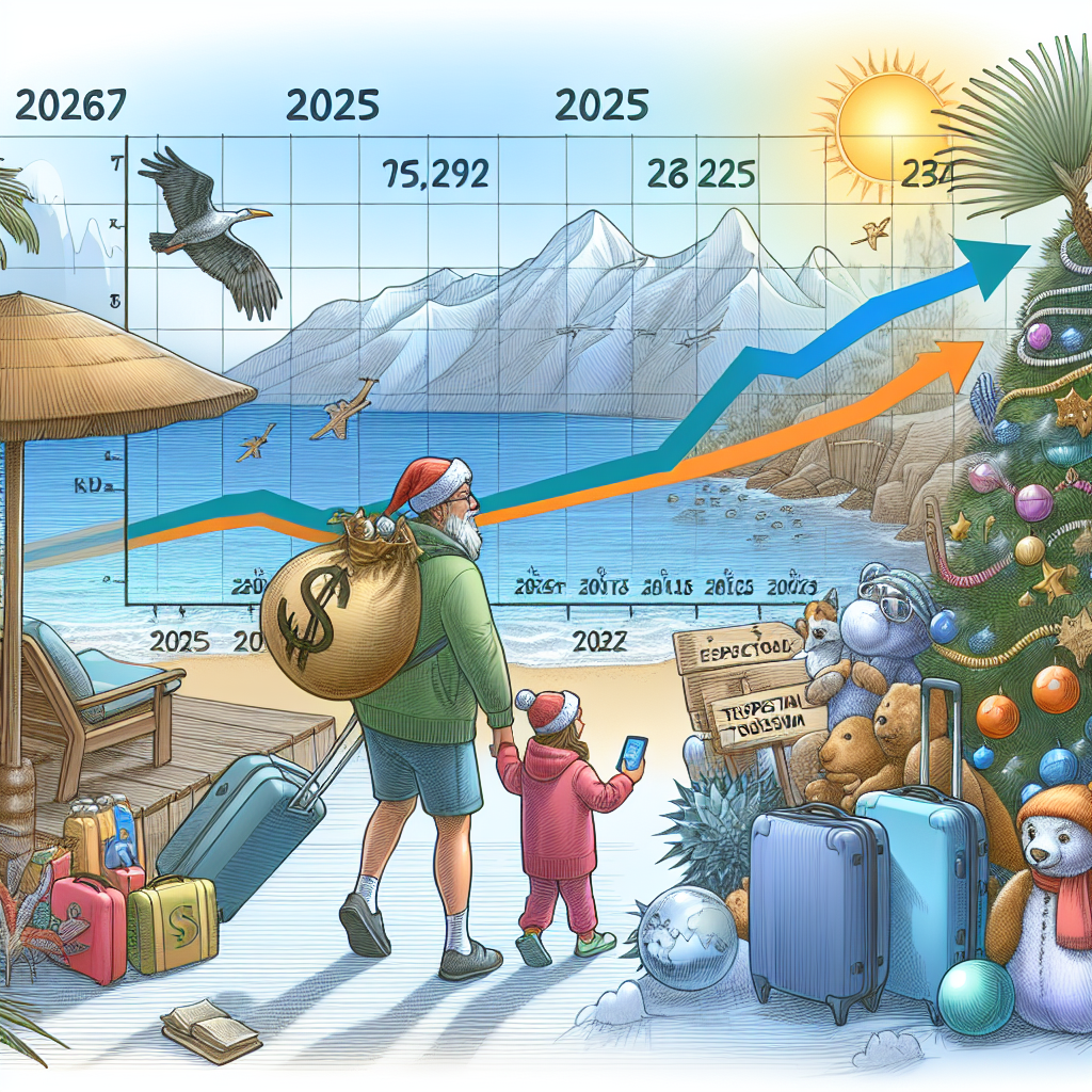 Yeni Yılda 2025'de beklenen Turizm Rakamları realistic style.