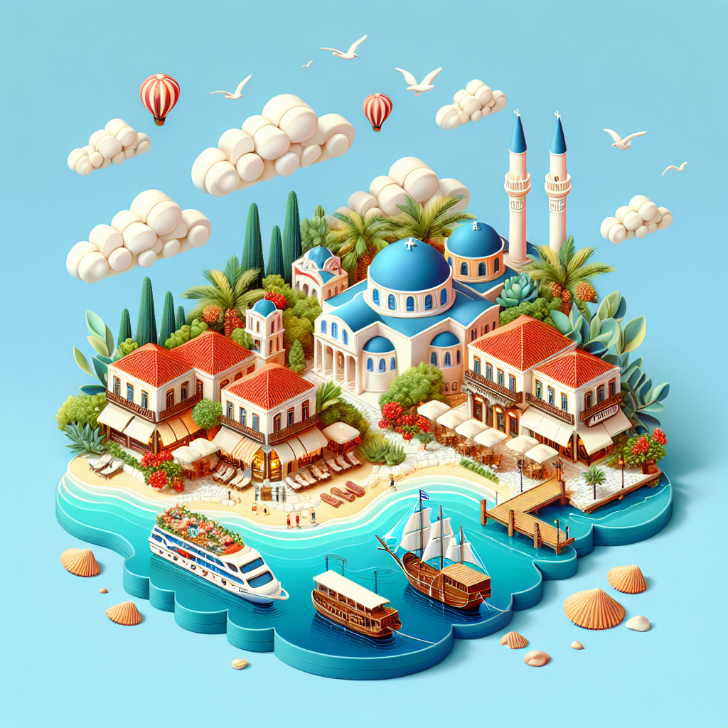 Yunan adaları tatilinin Türkiye'den ucuz olması realistic style
