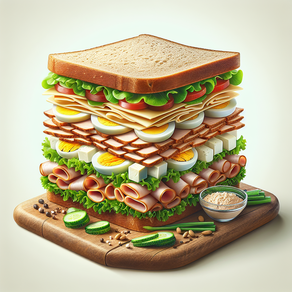 Doğru Sandviç Nasıl Olmalı ? Protein bombası bir tarif! realistic style.