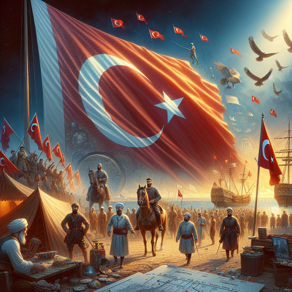 Türk Bayrağındaki Ay ve Yıldız Nereden Geliyor ? İşte Şanlı Türk Bayrağımızın Tarihi realistic style.