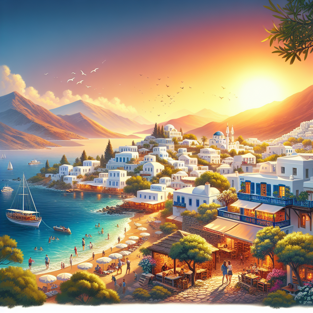 Yunan adaları tatilinin Türkiye'den ucuz olması realistic style