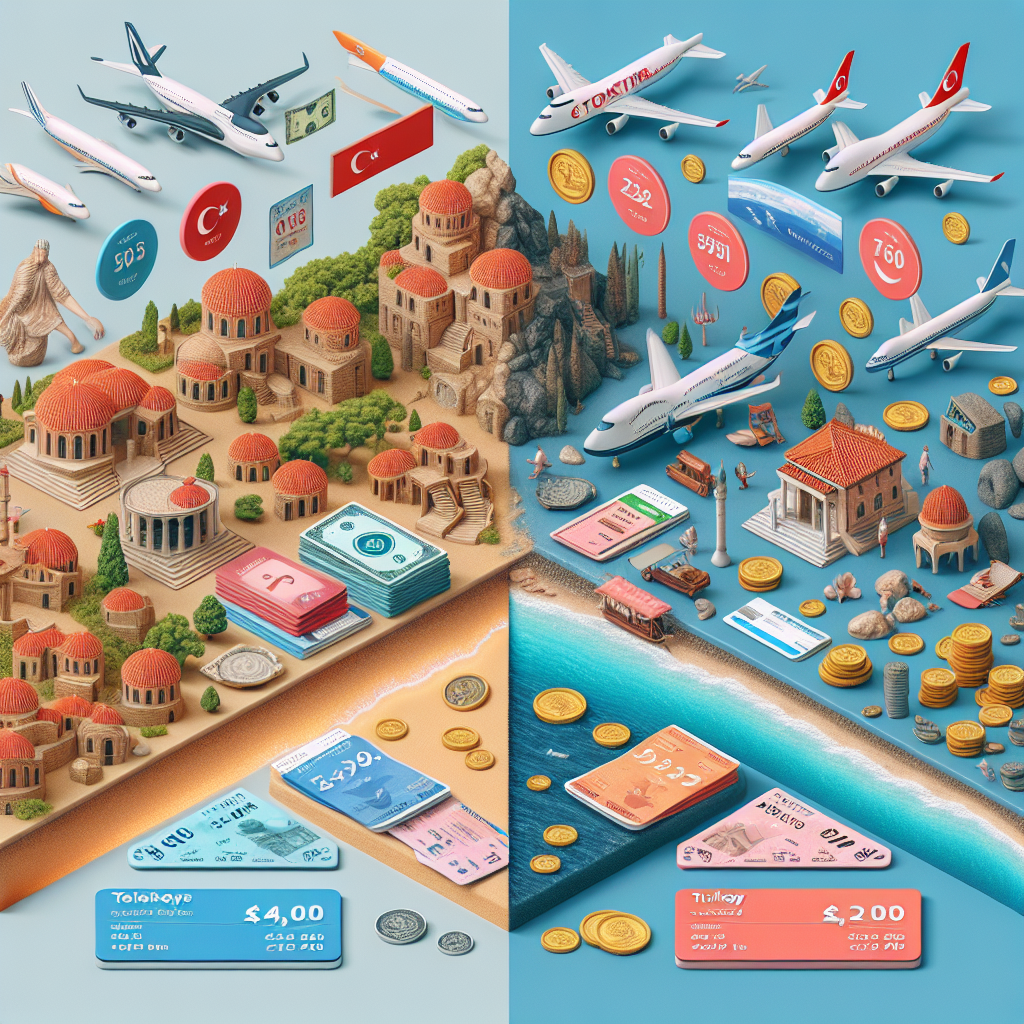 Yunan adaları tatilinin Türkiye'den ucuz olması realistic style