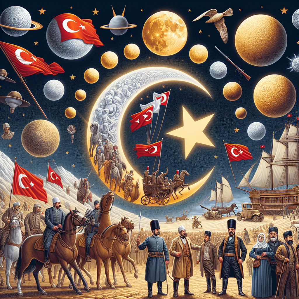 Türk Bayrağındaki Ay ve Yıldız Nereden Geliyor ? İşte Şanlı Türk Bayrağımızın Tarihi realistic style.