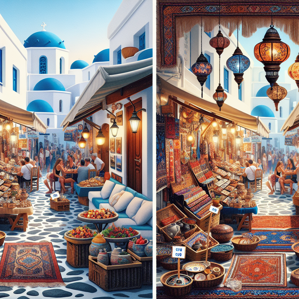 Yunan adaları tatilinin Türkiye'den ucuz olması realistic style