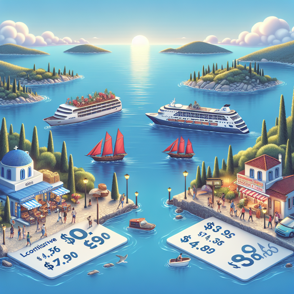Yunan adaları tatilinin Türkiye'den ucuz olması realistic style