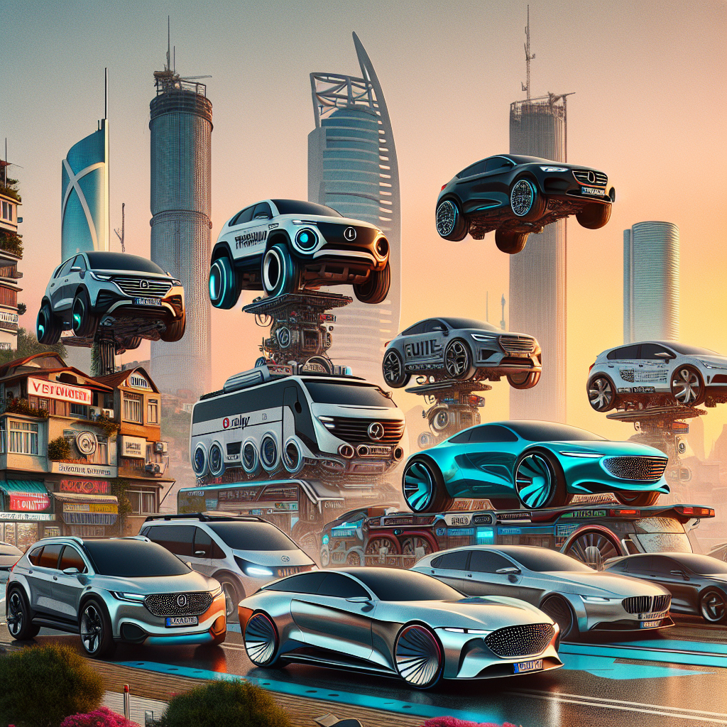 Türkiye'de en çok satan Otomobil Modelleri ve Markalar 2025 realistic style.