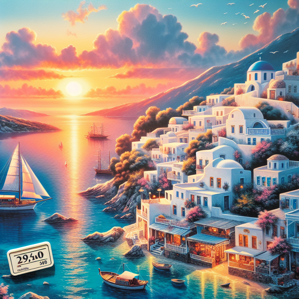 Yunan adaları tatilinin Türkiye'den ucuz olması realistic style