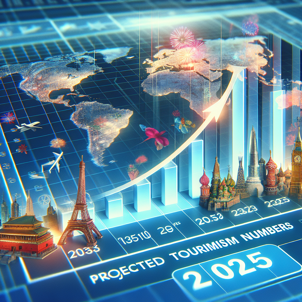 Yeni Yılda 2025'de beklenen Turizm Rakamları realistic style.
