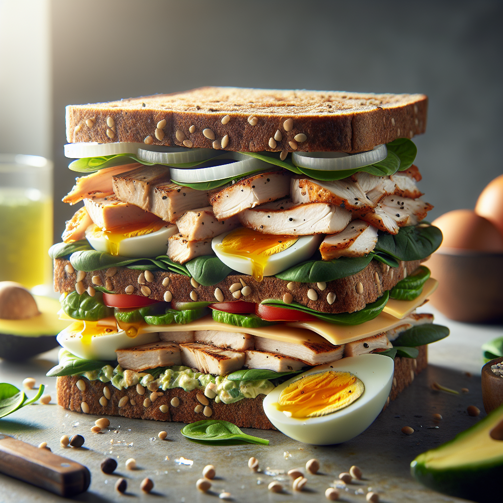 Doğru Sandviç Nasıl Olmalı ? Protein bombası bir tarif! realistic style.