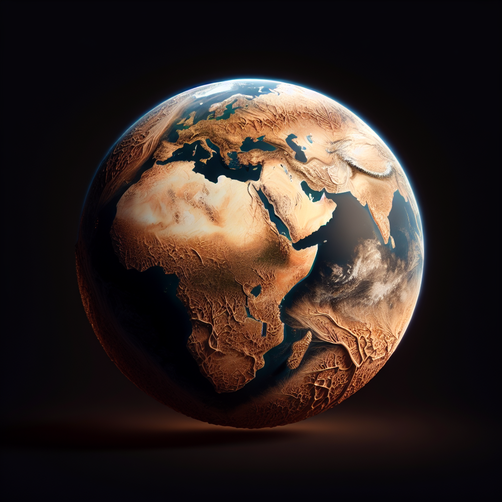 Dünya'da Azalan Su Kaynakları Korkutuyor. 2030 ve Sonrası Felaket Gibi realistic style.