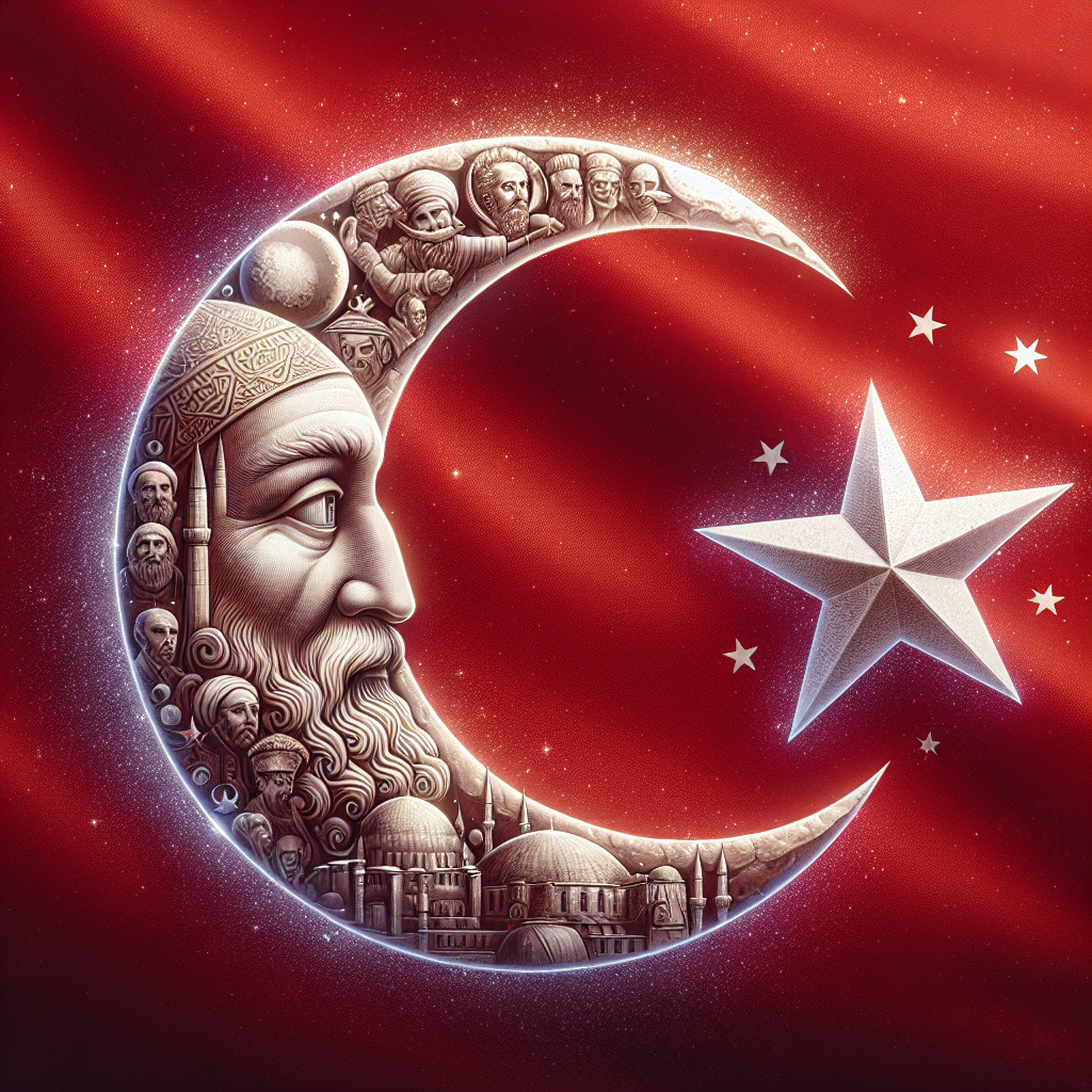 Türk Bayrağındaki Ay ve Yıldız Nereden Geliyor ? İşte Şanlı Türk Bayrağımızın Tarihi realistic style.