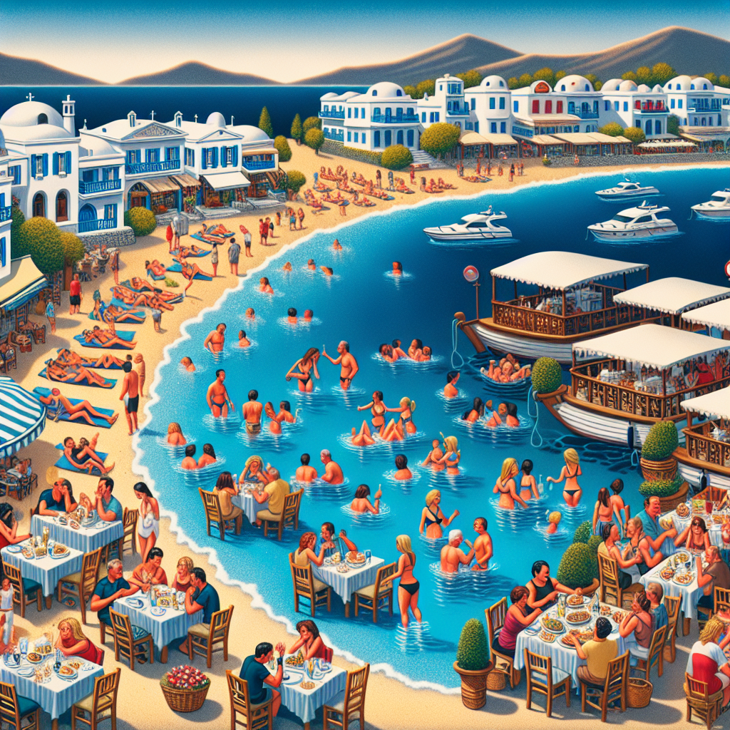 Yunan adaları tatilinin Türkiye'den ucuz olması realistic style