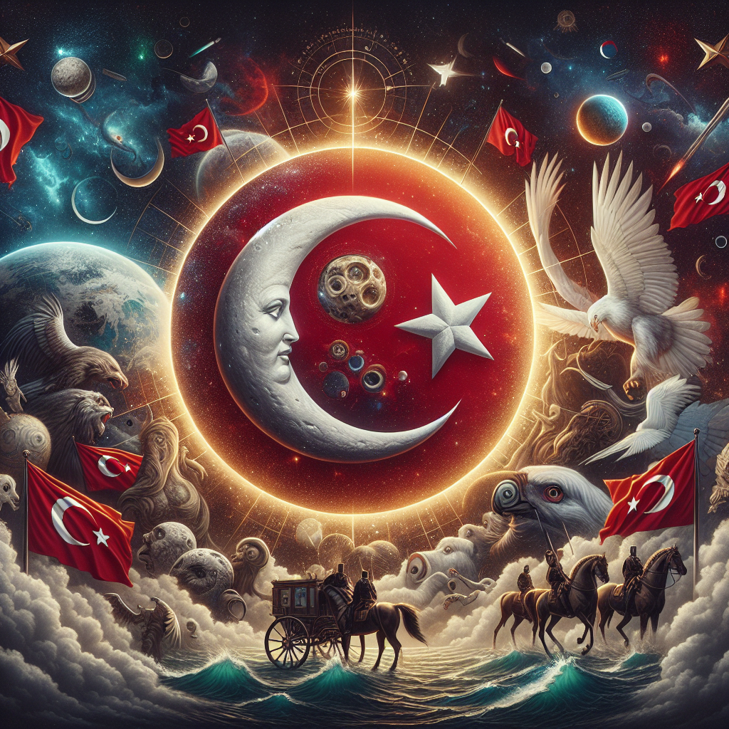 Türk Bayrağındaki Ay ve Yıldız Nereden Geliyor ? İşte Şanlı Türk Bayrağımızın Tarihi realistic style.