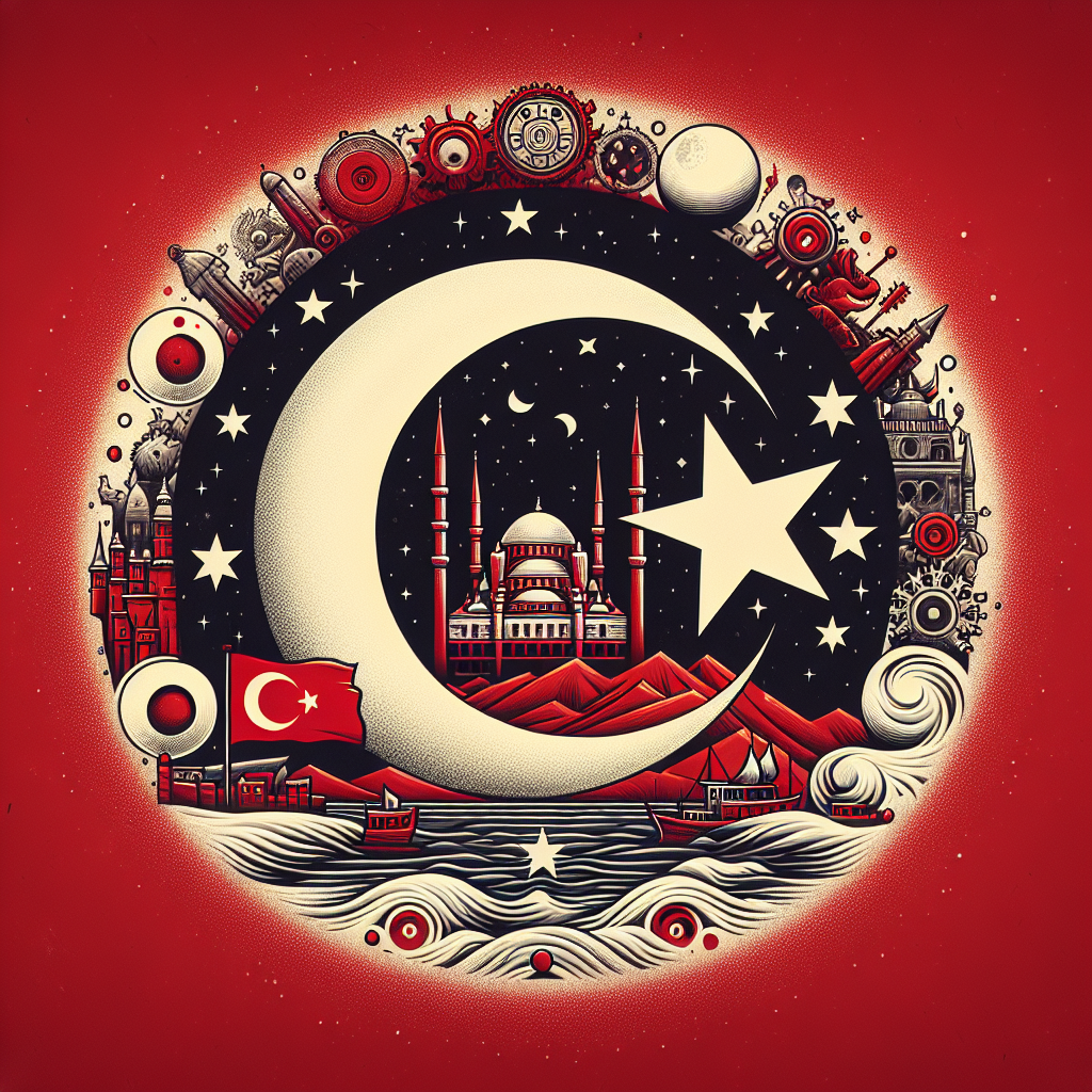 Türk Bayrağındaki Ay ve Yıldız Nereden Geliyor ? İşte Şanlı Türk Bayrağımızın Tarihi realistic style.