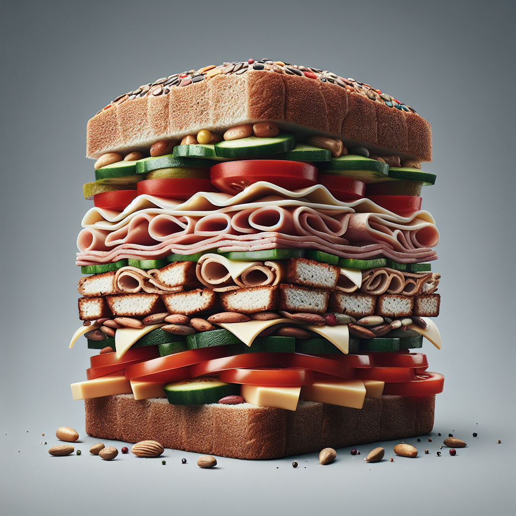 Doğru Sandviç Nasıl Olmalı ? Protein bombası bir tarif! realistic style.