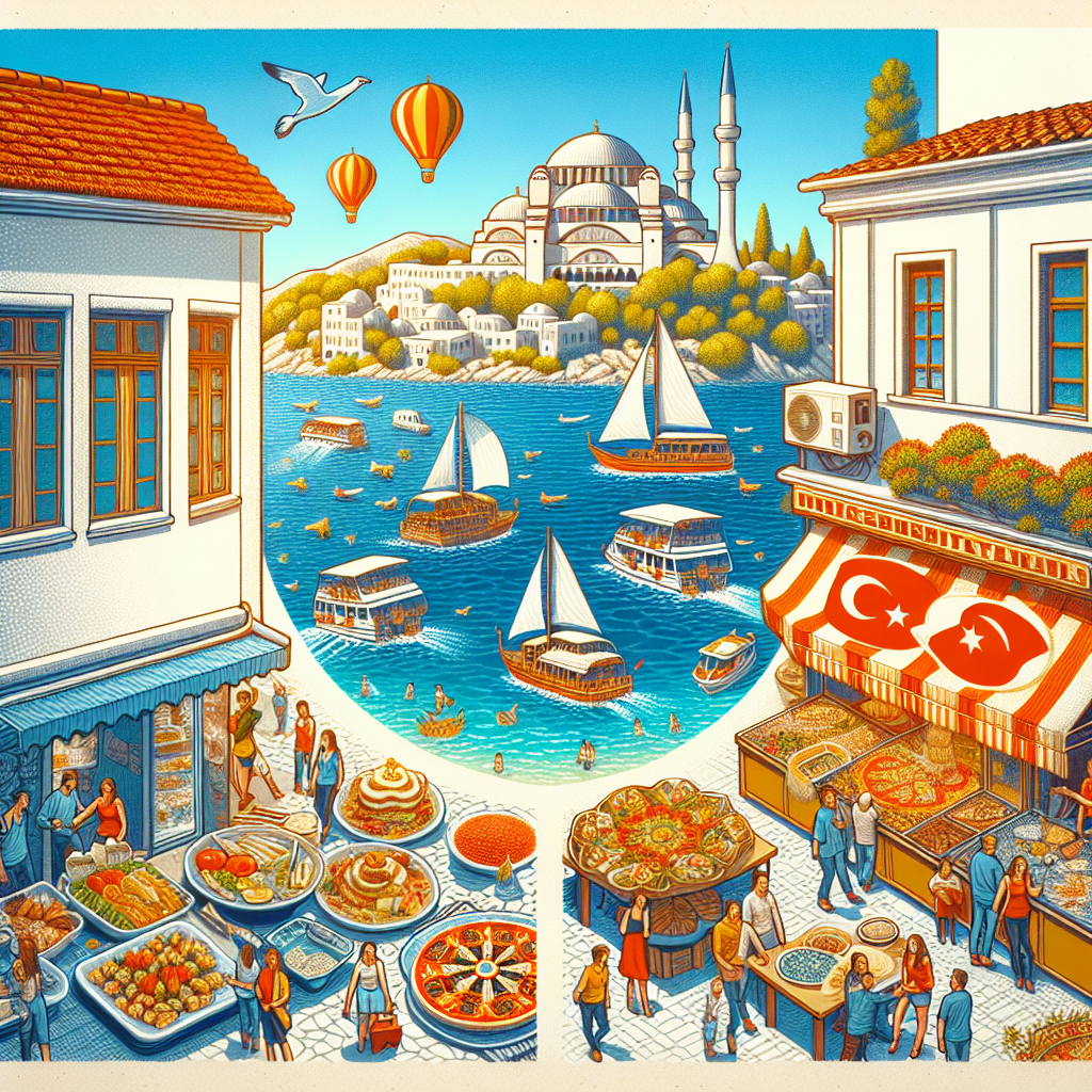 Yunan adaları tatilinin Türkiye'den ucuz olması realistic style