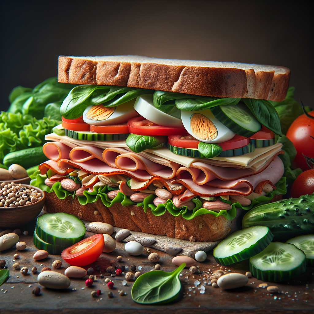 Doğru Sandviç Nasıl Olmalı ? Protein bombası bir tarif! realistic style.