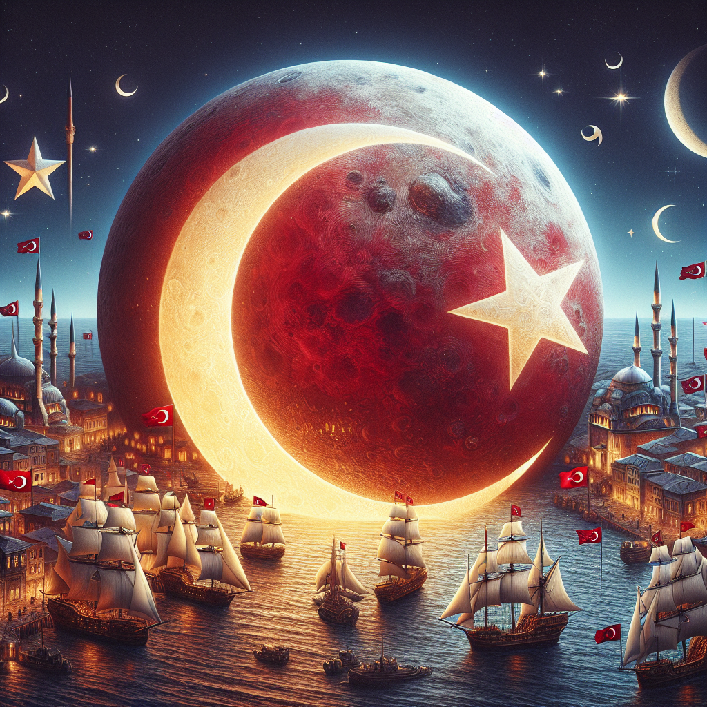 Türk Bayrağındaki Ay ve Yıldız Nereden Geliyor ? İşte Şanlı Türk Bayrağımızın Tarihi realistic style.