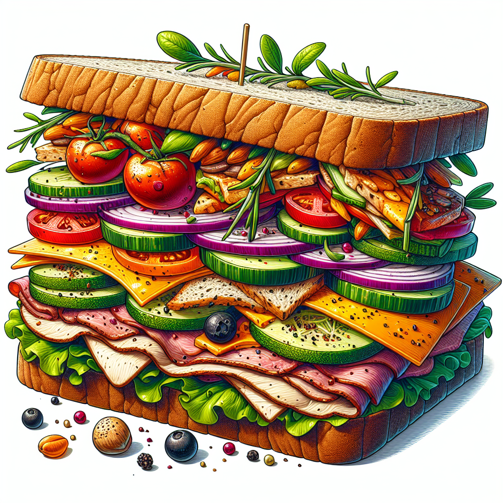 Doğru Sandviç Nasıl Olmalı ? Protein bombası bir tarif! realistic style.