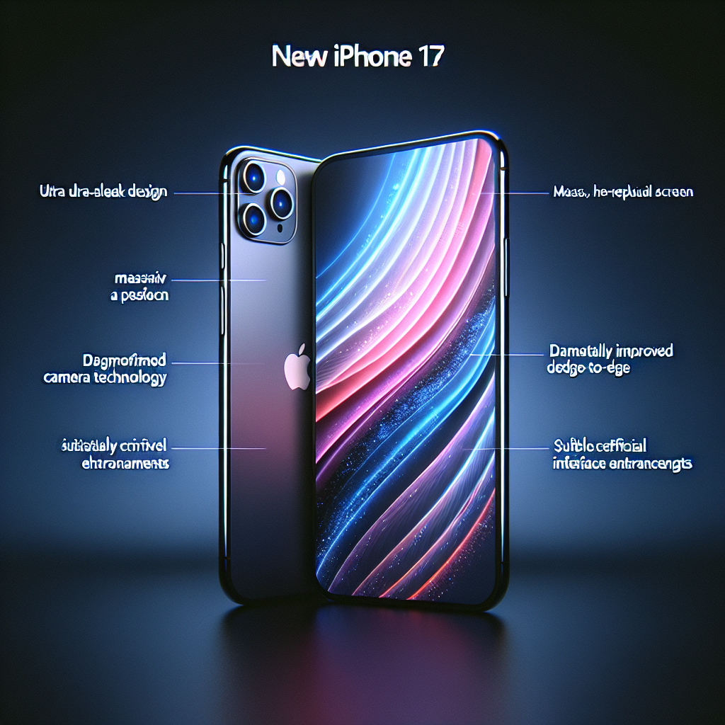IPhone 17 için Beklenen en önemli özellikler Neler ? İşte Detaylar... realistic style
