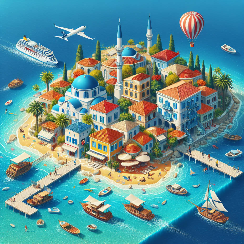 Yunan adaları tatilinin Türkiye'den ucuz olması realistic style