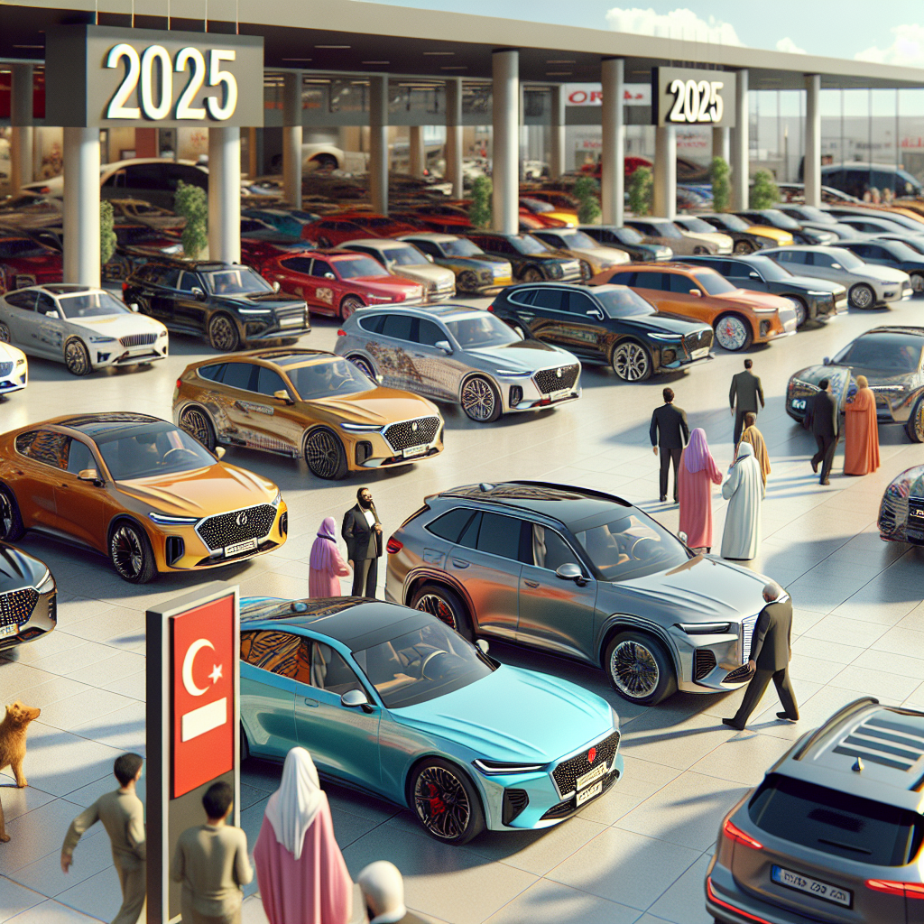 Türkiye'de en çok satan Otomobil Modelleri ve Markalar 2025 realistic style.