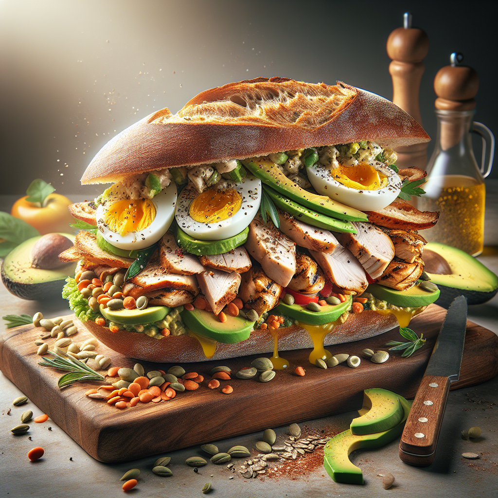 Doğru Sandviç Nasıl Olmalı ? Protein bombası bir tarif! realistic style.