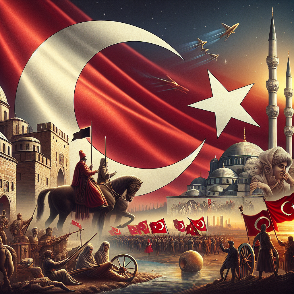 Türk Bayrağındaki Ay ve Yıldız Nereden Geliyor ? İşte Şanlı Türk Bayrağımızın Tarihi realistic style.