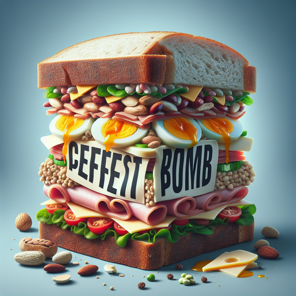 Doğru Sandviç Nasıl Olmalı ? Protein bombası bir tarif! realistic style.
