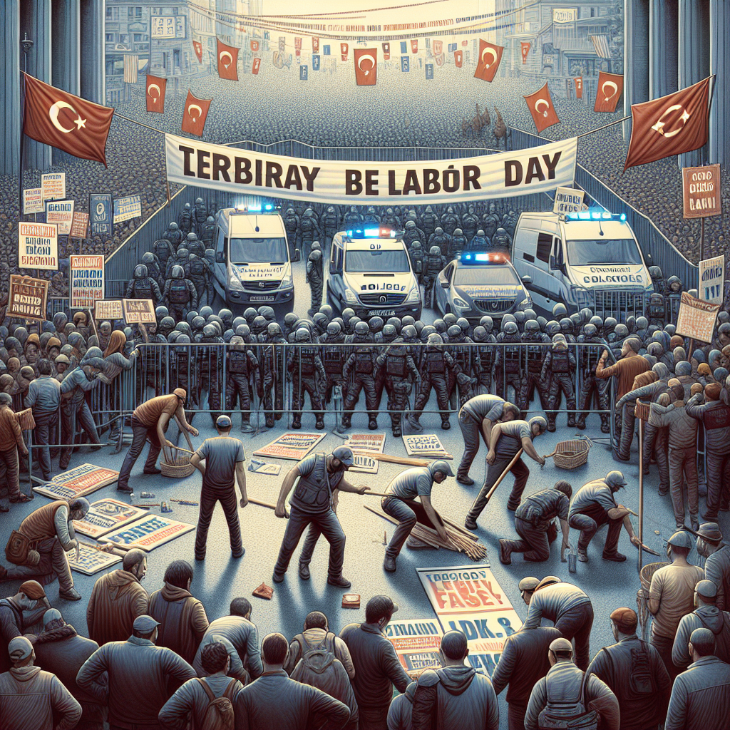 Türkiye'de İşçi Bayramı 1 Mayıs Kutlanacak mı ? İmamoğlu İçerde, güvenlik önemleri bekleniyor realistic style.