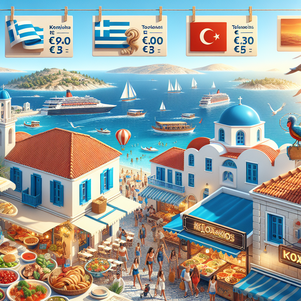 Yunan adaları tatilinin Türkiye'den ucuz olması realistic style