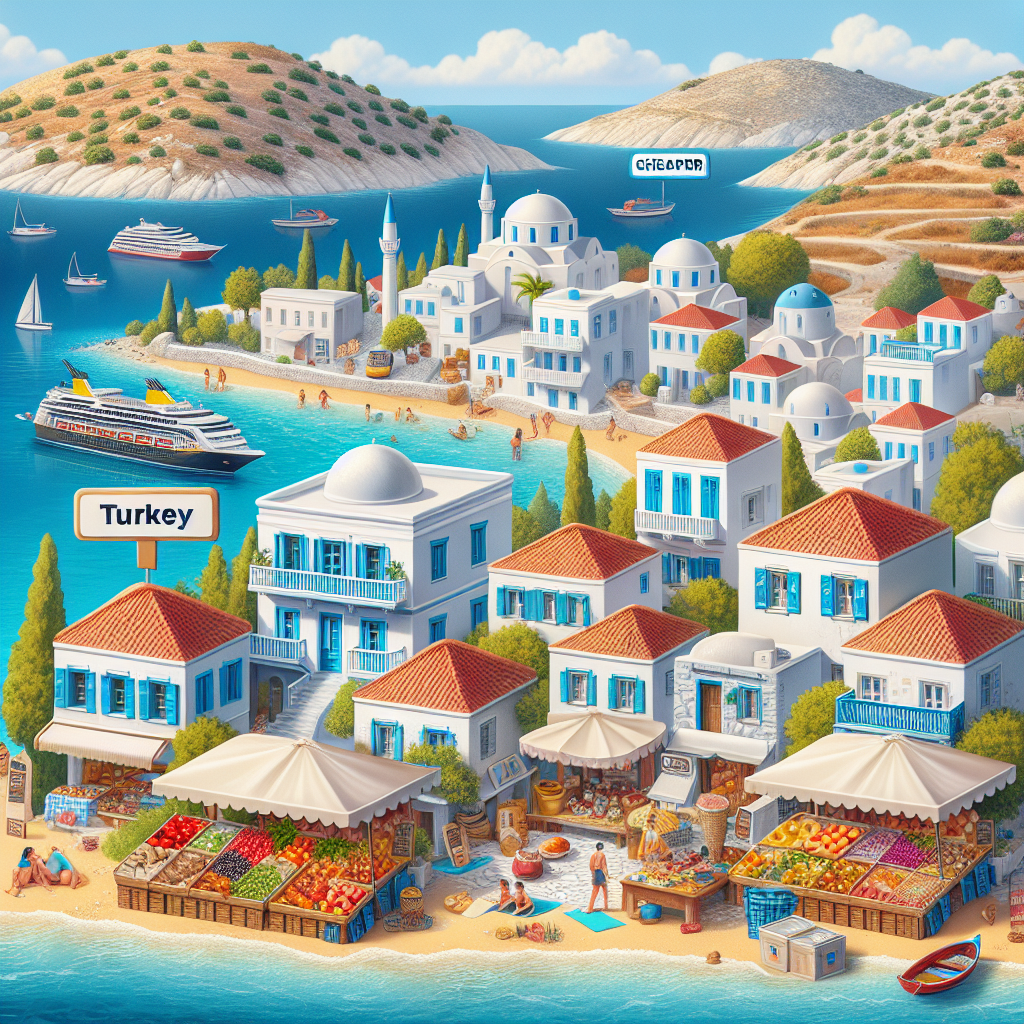 Yunan adaları tatilinin Türkiye'den ucuz olması realistic style